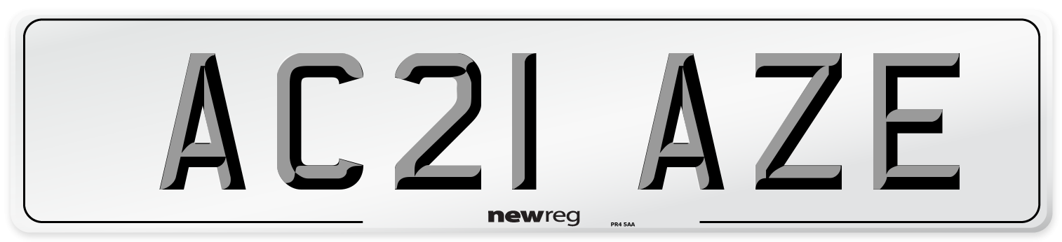 AC21 AZE Number Plate from New Reg